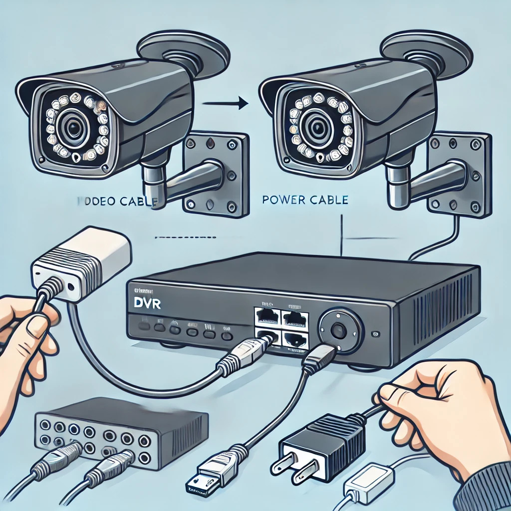 Kết nối camera và đầu ghi hình