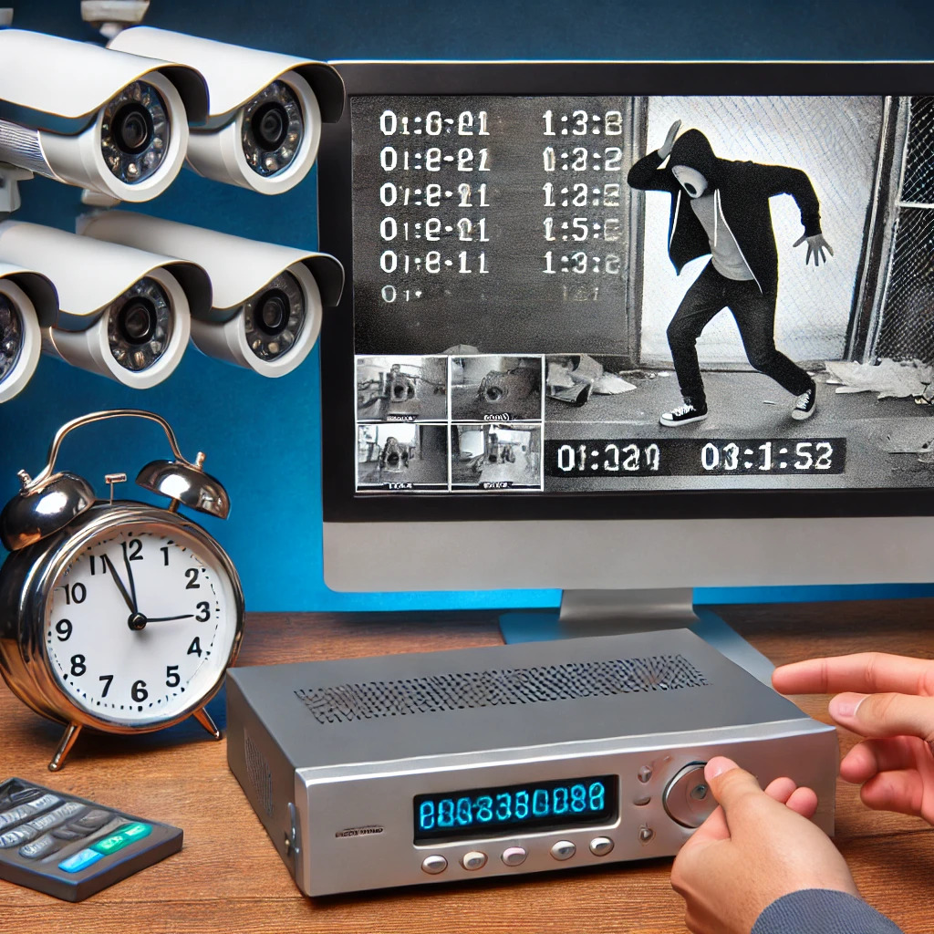 Sai thời gian và ngày tháng camera quan sát